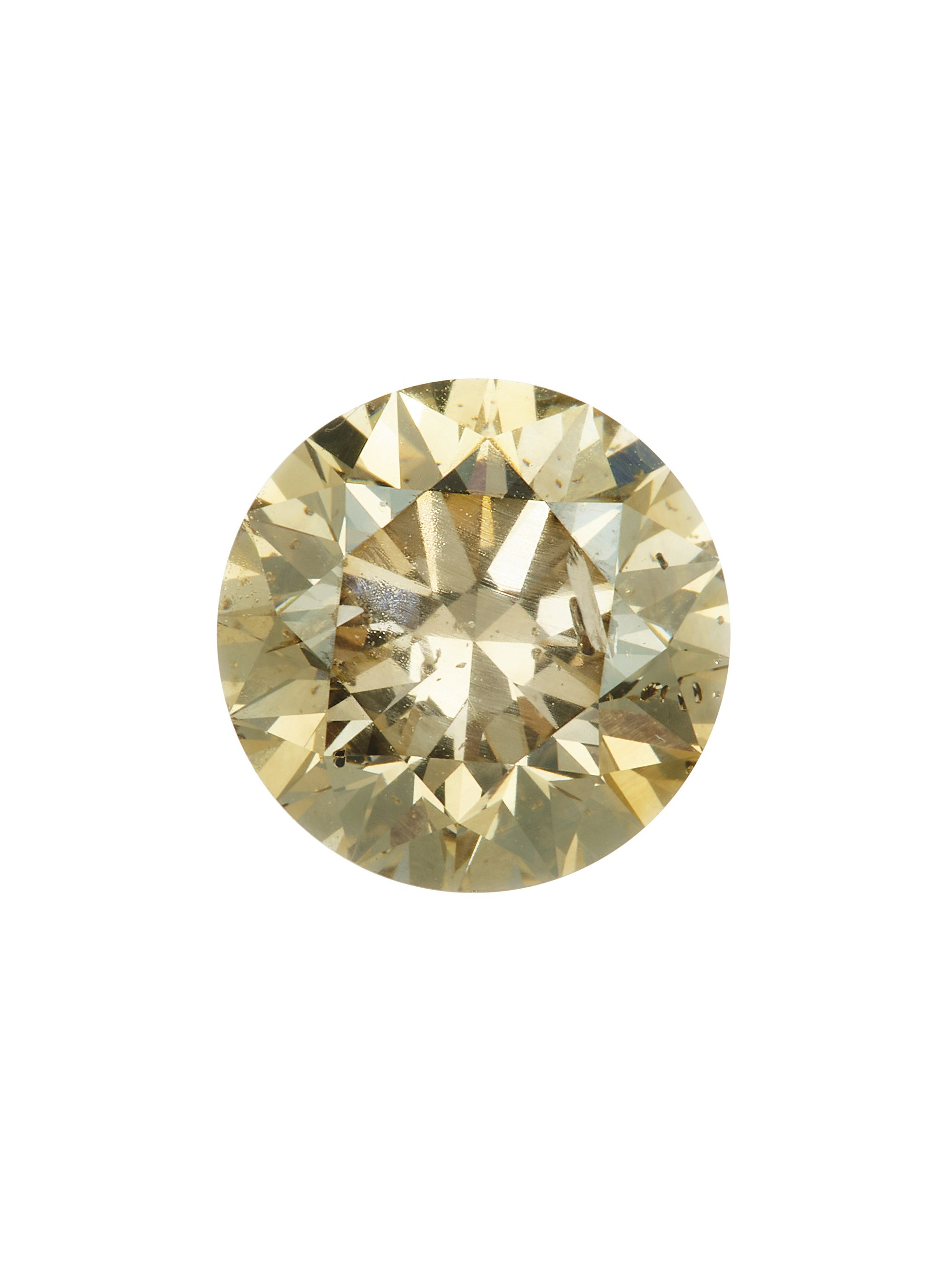 Anello con Diamante Taglio Brillante di Ct 4.13, Natural Fancy Brown