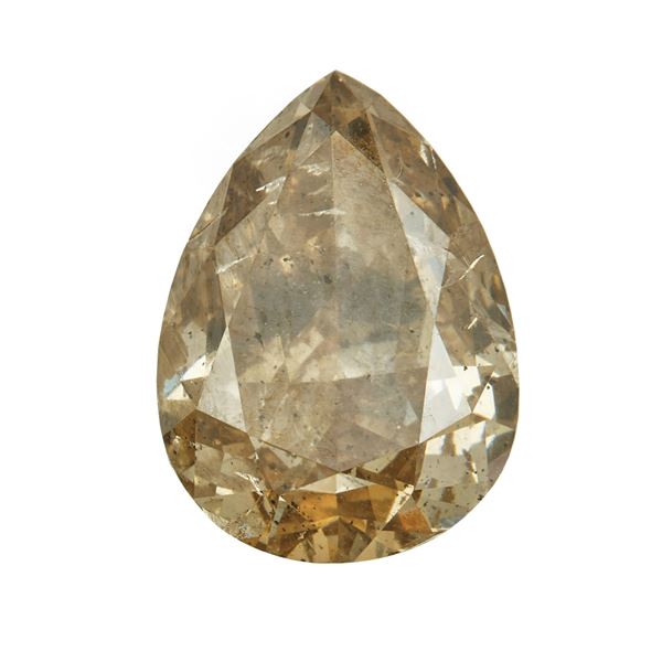 Girocollo con tormaline, pavè di diamanti, diamante taglio goccia natural fancy brown di ct 8.07 e diamante taglio radiant natural fancy brown di ct 0.90 circa