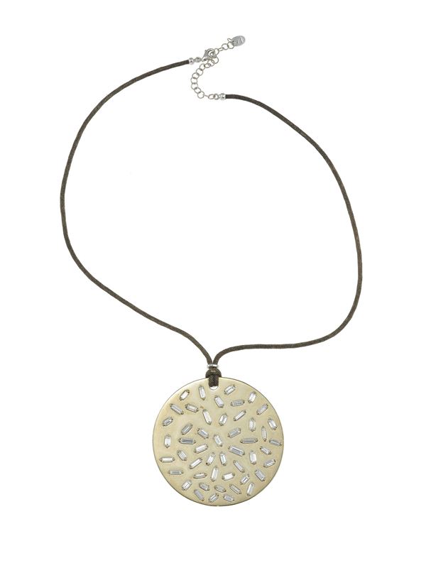 Diamond and gold pendant