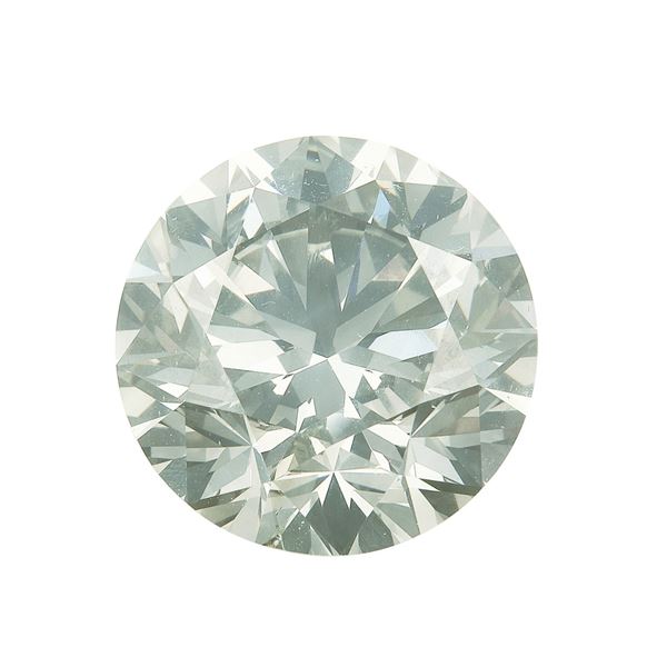 Diamante fancy dark gray, taglio brillante, di ct 5.62, caratteristiche interne I1, fluorescenza UV nessuna