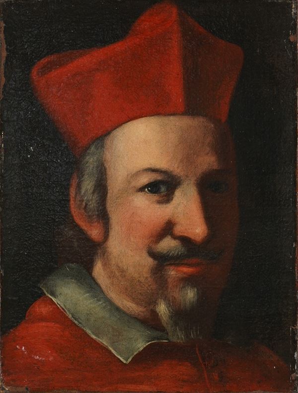 Scuola romana del XVII secolo Ritratto di cardinale