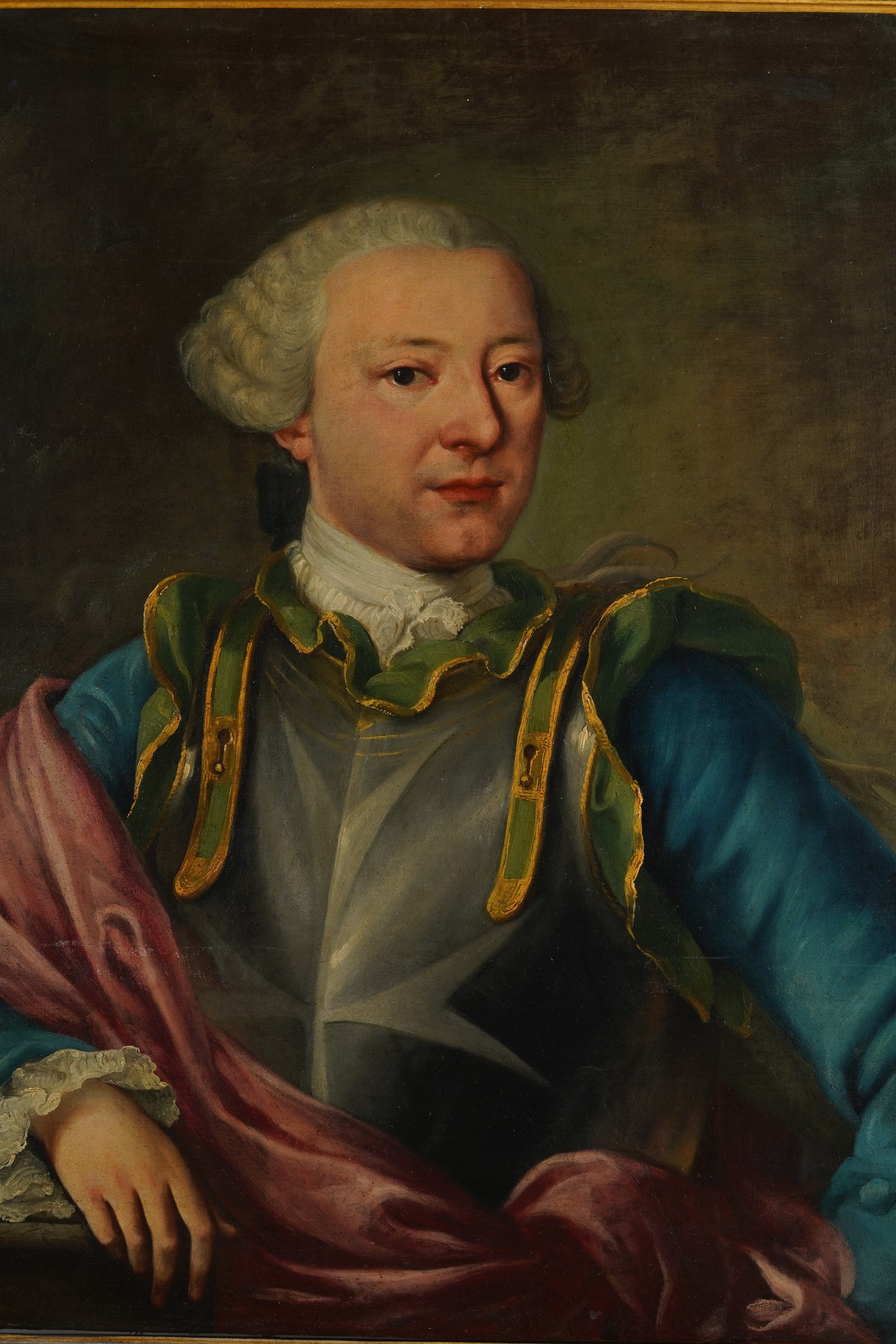Scuola Francese del XVIII Secolo Ritratto di Gentiluomo in Armatura