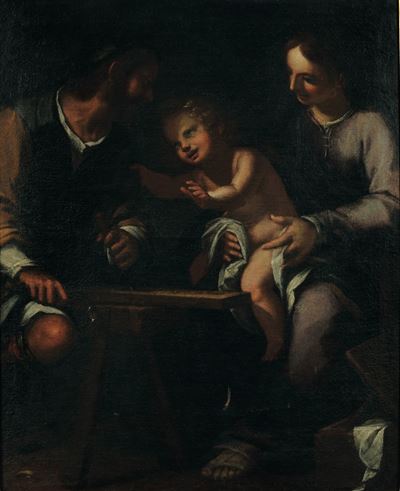 Scuola Genovese del XVII Secolo Sacra Famiglia