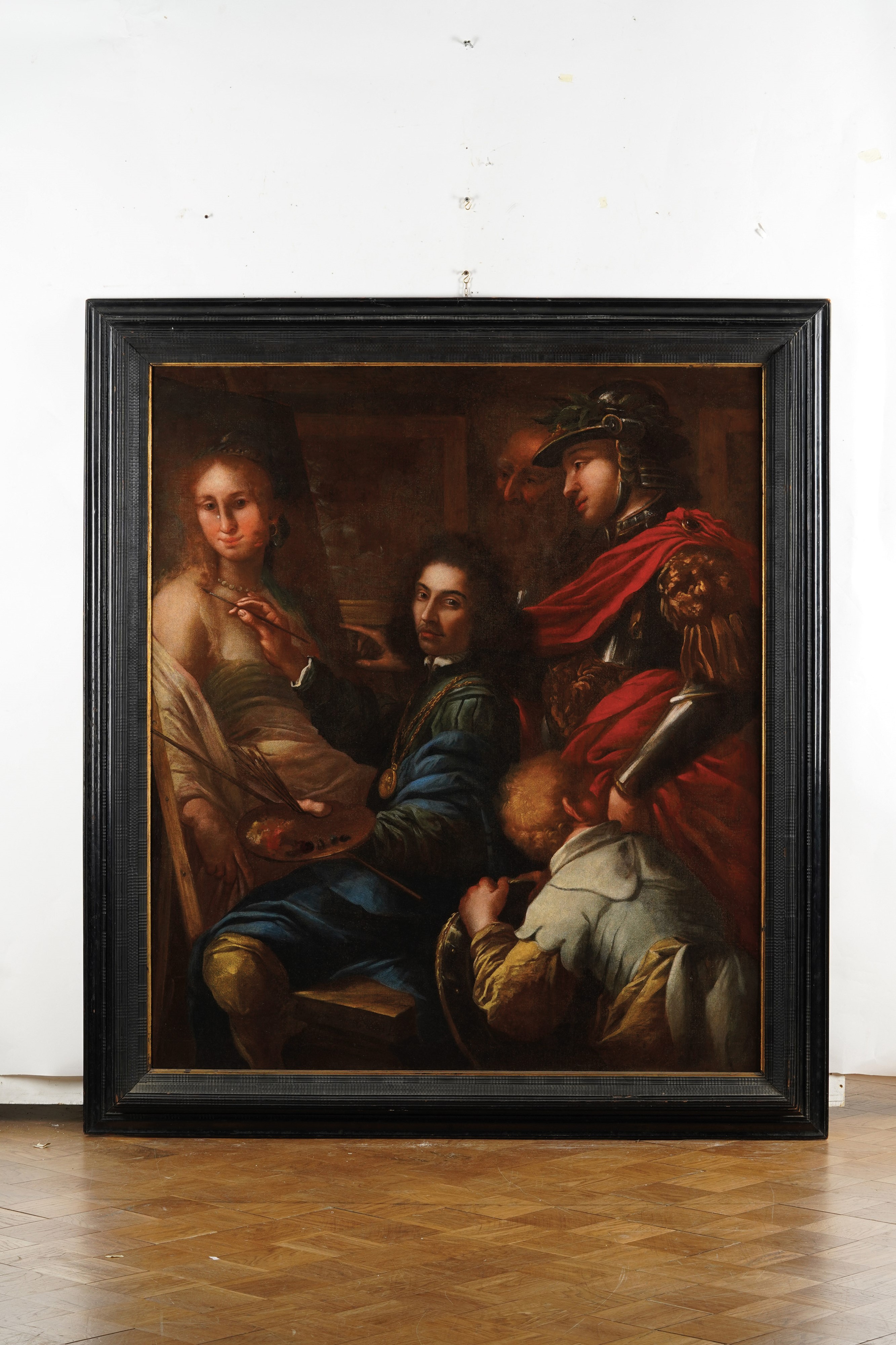 Filippo Abbiati - Autoritratto in veste di Apelle alla corte di Vienna, olio su tela