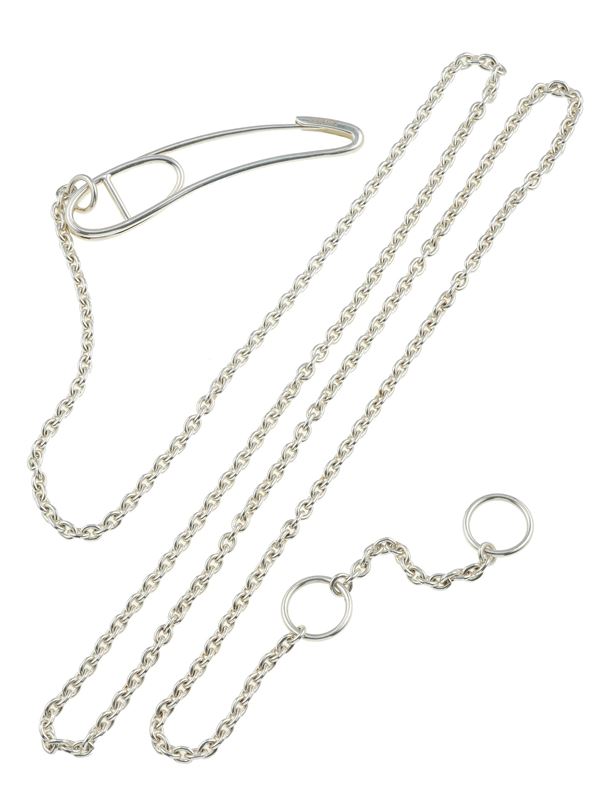 Silver chain. Signed and numbered Hermès 16G082768