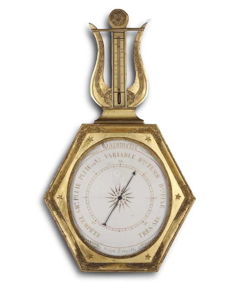 Barometro-termometro. Francia, XVIII-XIX secolo  - Asta Antiquariato - Cambi Casa d'Aste