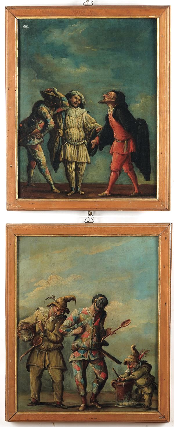 Giandomenico Tiepolo - Figure della commedia dell’arte