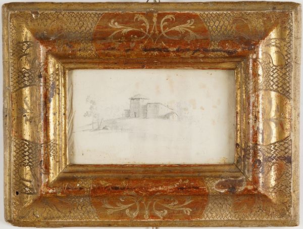 Anonimo del XVIII secolo Paesaggio con casolari