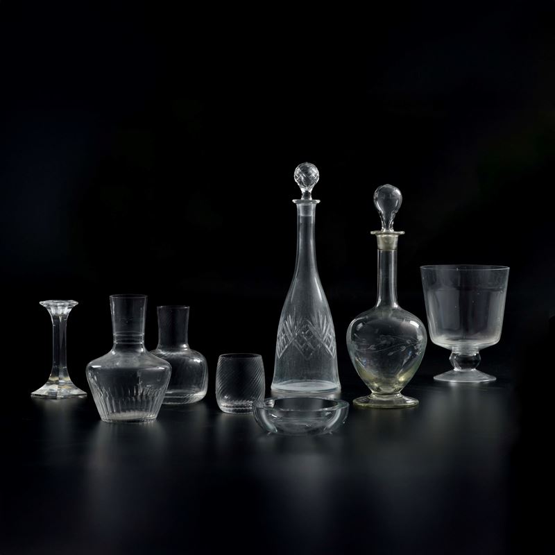 Lotto di oggetti da tavola in vetro  - Auction Antiques - Cambi Casa d'Aste