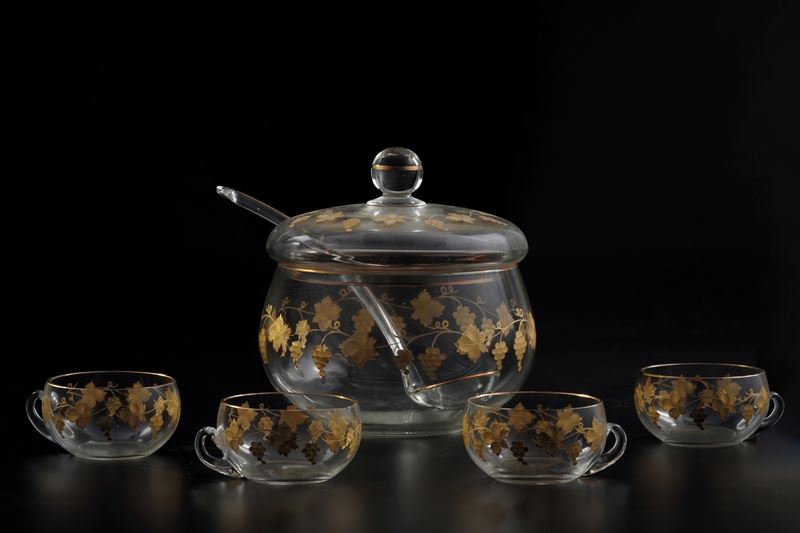 Servizio da punch, XX secolo.  - Asta Arredi per la Tavola - Cambi Casa d'Aste