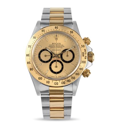 Cosmograph Daytona Ref 16523 "floating" Acciaio e Oro con Scatola e Garanzia, Quadrante Champagne...