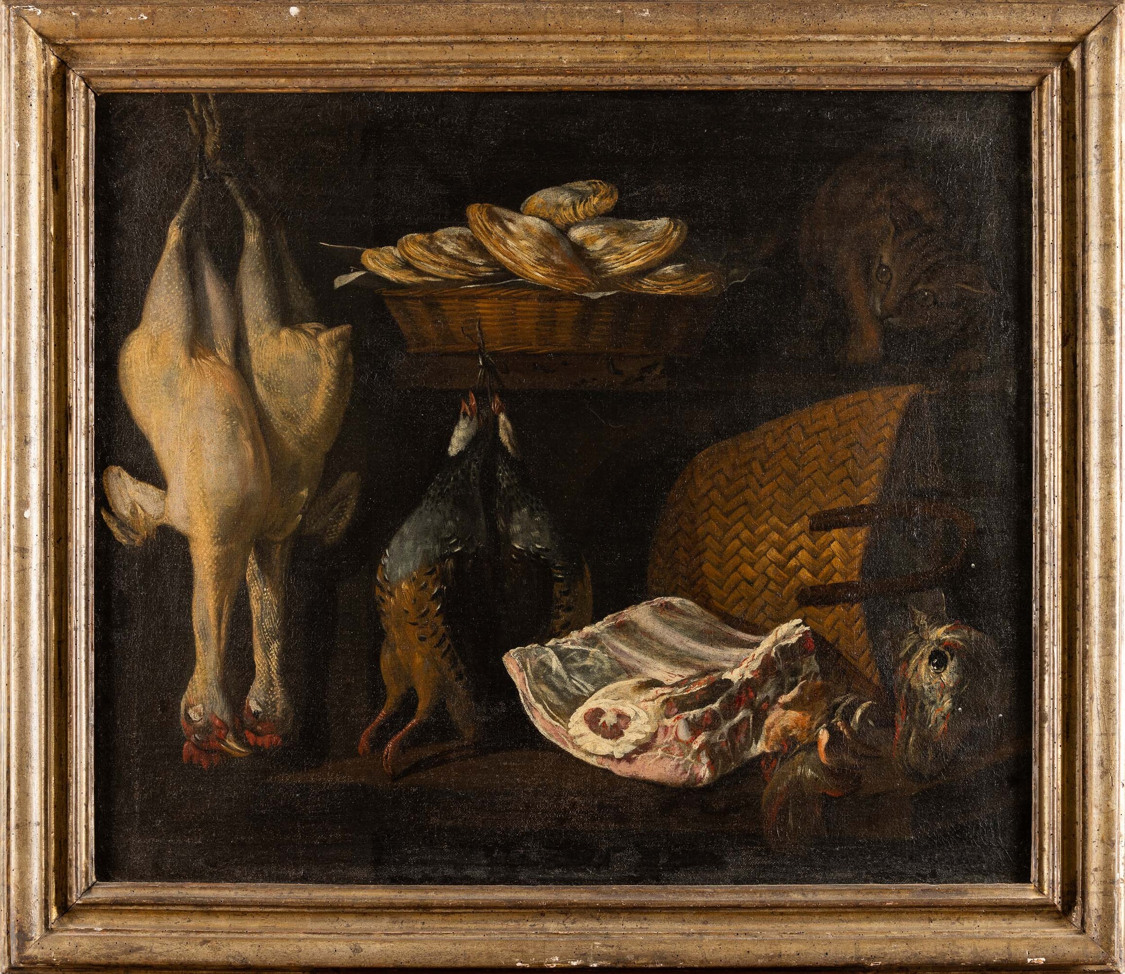 Anton Maria Vassallo - Interno di Dispensa con Gatto e Carni