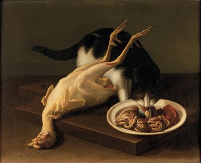 Pollo con Interiora e Gatto