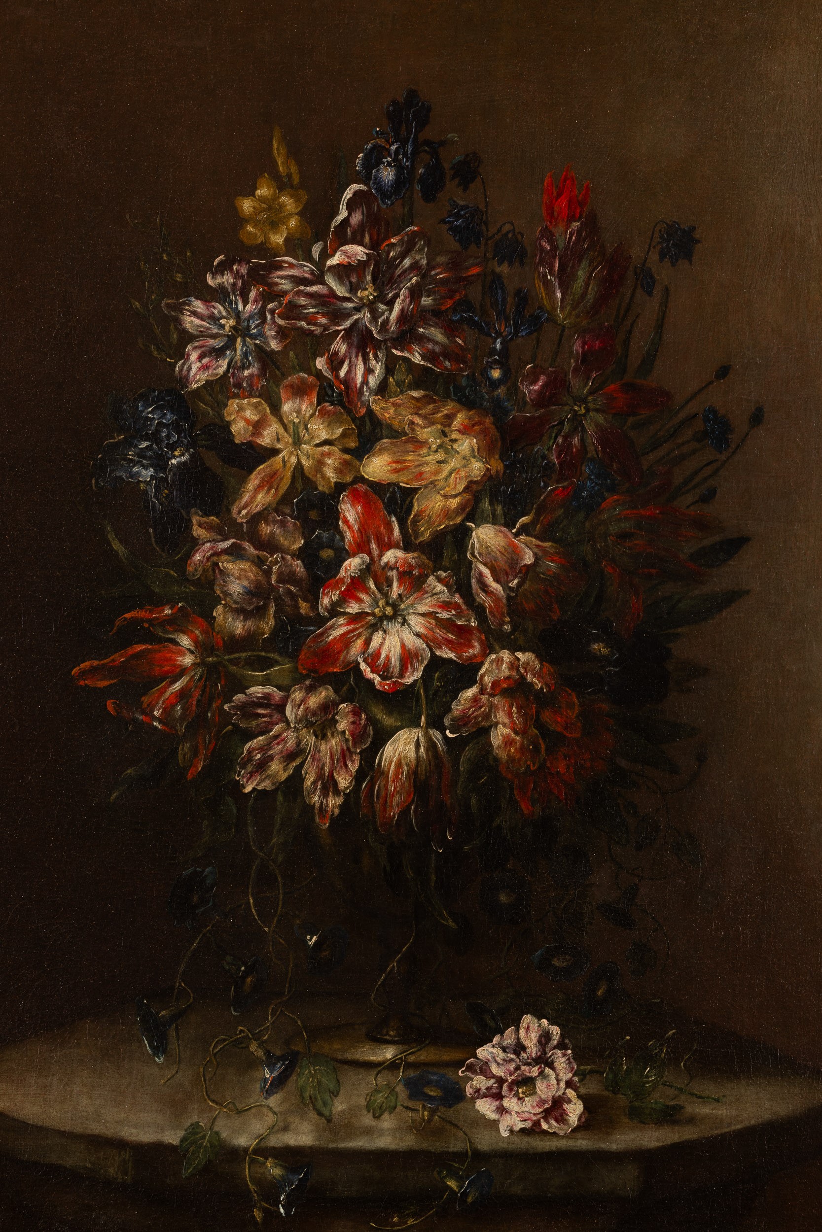 Mario Nuzzi Detto Mario dei Fiori - Vaso di fiori morenti - olio su tela, 75x95 cm