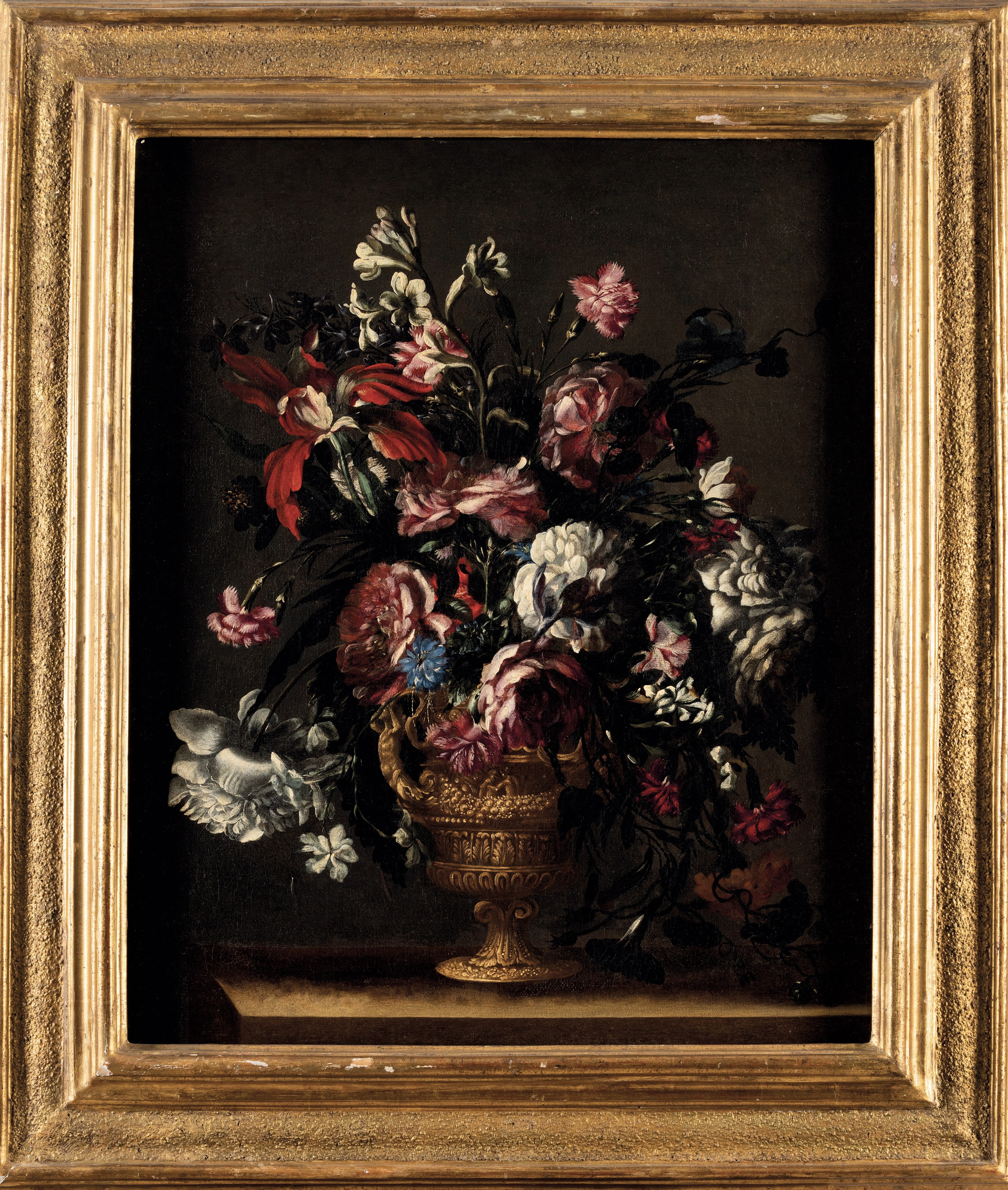 Mario Nuzzi Detto Mario dei Fiori - Natura morta con fiori in vaso, olio su tela