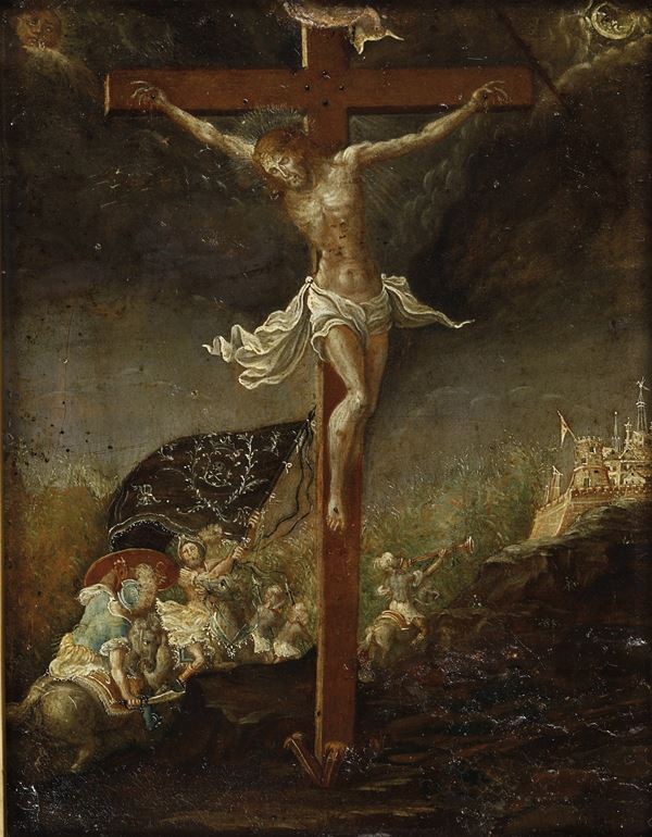 Scuola del XVII secolo Crocifissione