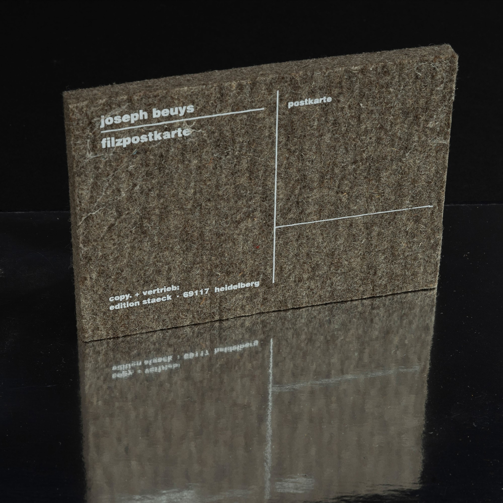 Joseph Beuys - Felt Postcard (multiplo con stampa su feltro)