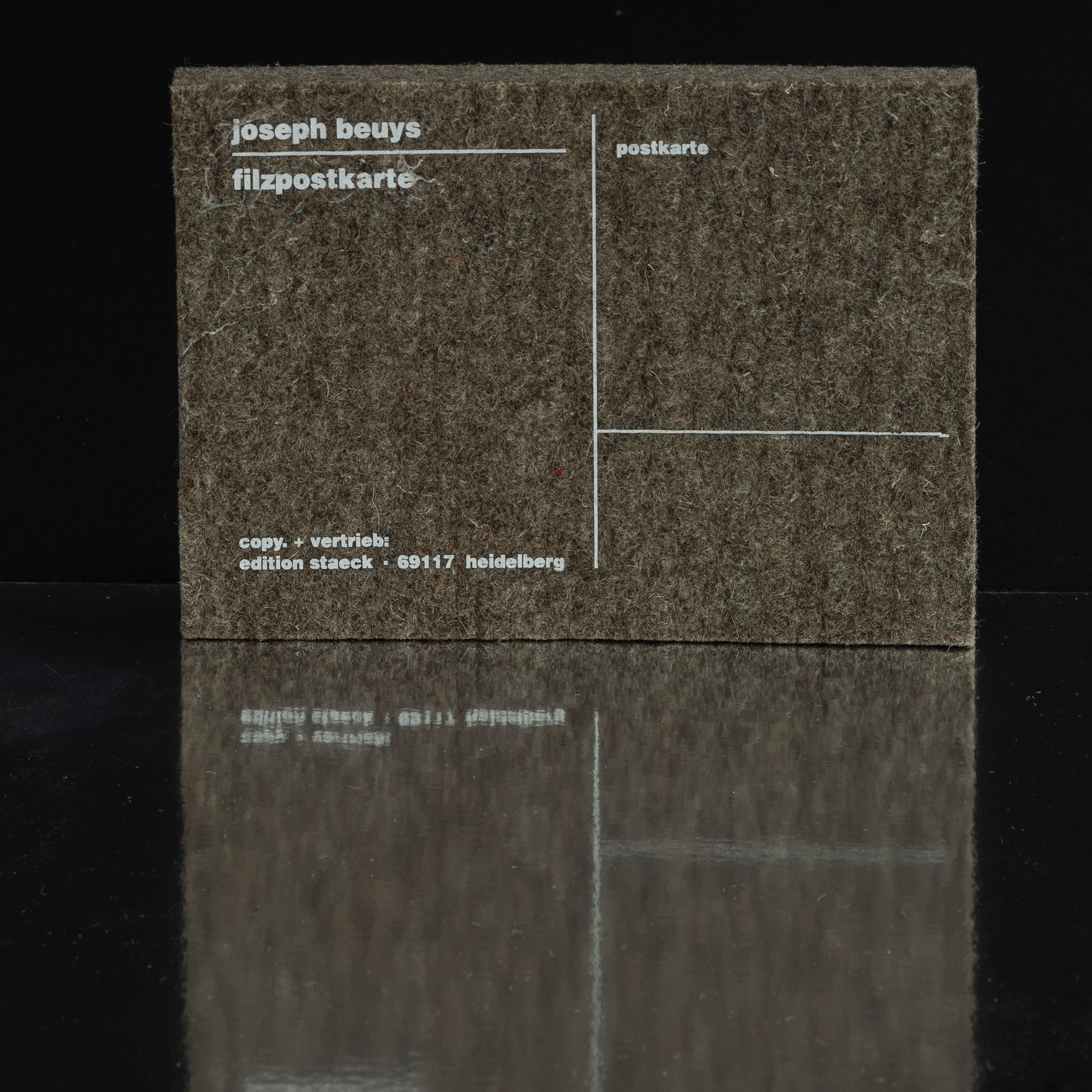Joseph Beuys - Felt Postcard (multiplo con stampa su feltro)