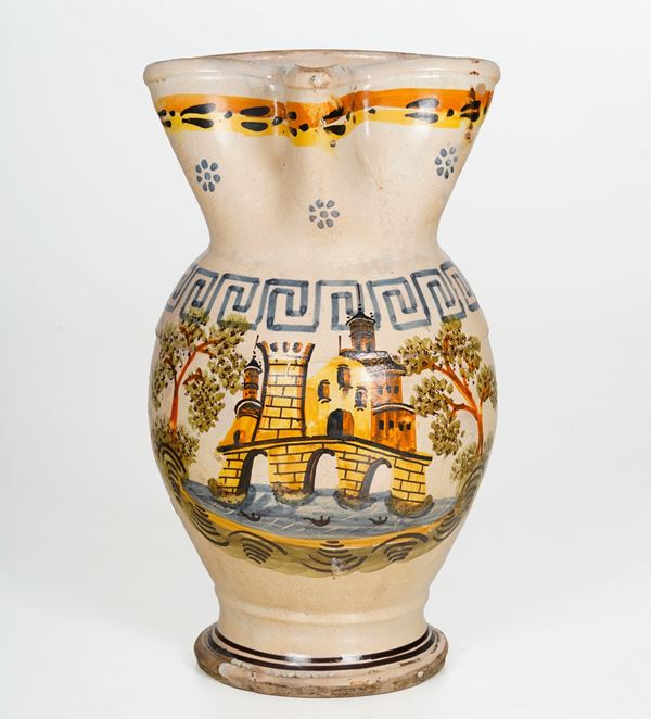 Boccale. Puglia, Grottaglie, XIX secolo.