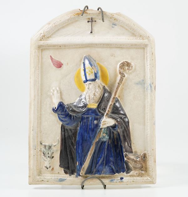 Targa con Sant'Antonio. Imola (?), XIX secolo.