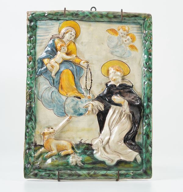 Targa devozionale con Sant'Antonio. Italia centrale, XIX secolo.