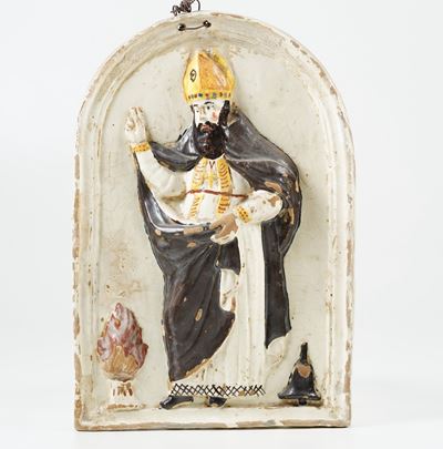 Targa Devozionale con Sant'antonio.imola (?), XIX Secolo.