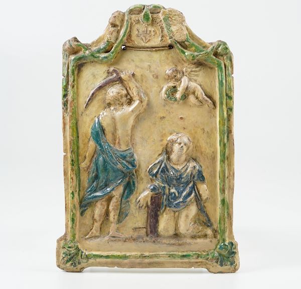 Targa devozionale con Santa Eurosia, XIX secolo.