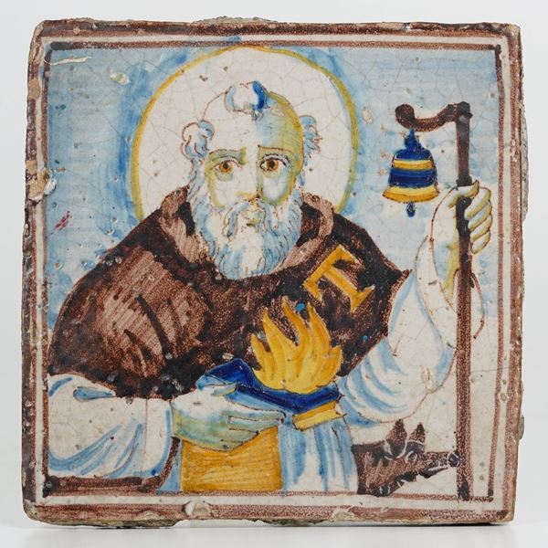 Targa devozionale con Sant'Antonio. Campania, XVIII secolo.