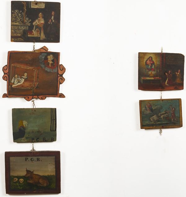 Gruppo di sei ex voto, XVIII/XIX secolo