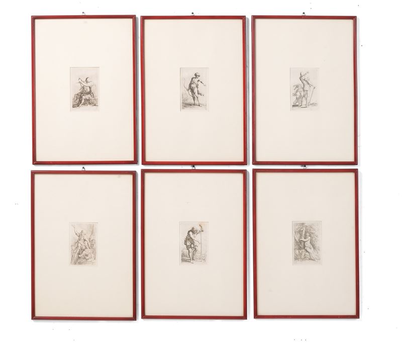 Gruppo di sei incisioni da Salvator Rosa  - Auction Old and Modern Prints - Cambi Casa d'Aste