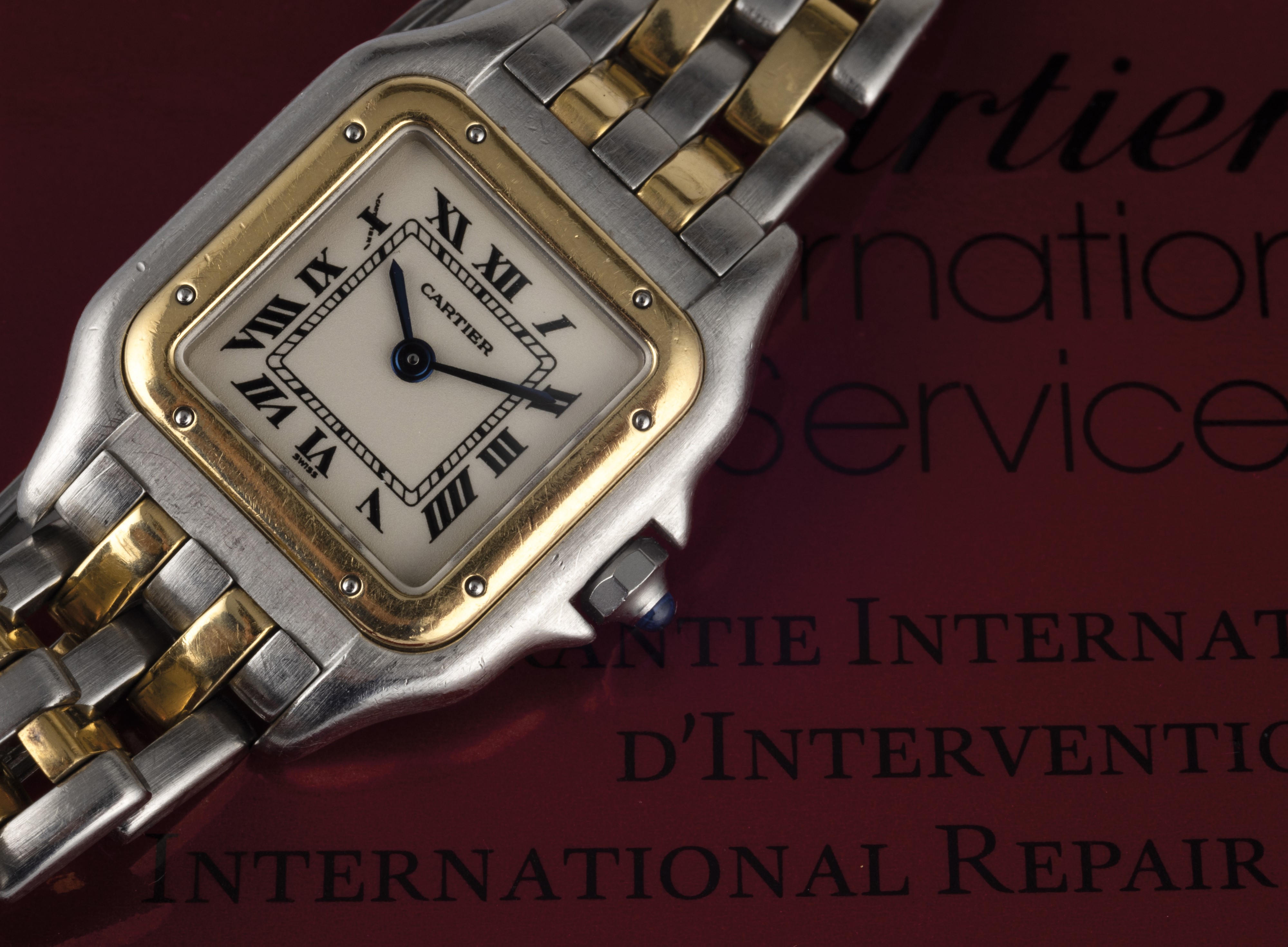 Cartier - Panthere Lady Acciaio e Oro Due Fili, Movimento al Quarzo, Quadrante Argentè