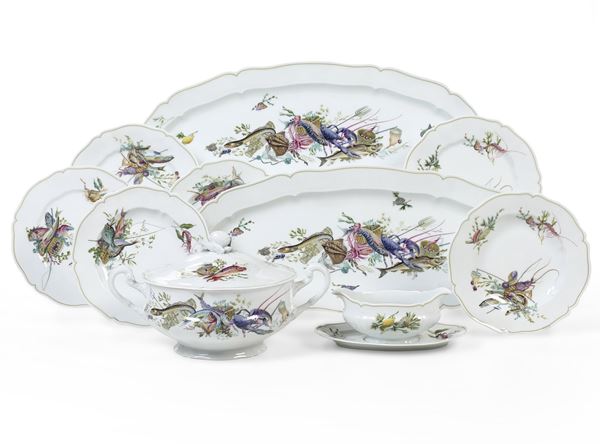 Servizio da pesce "Calanque". Francia, Limoges, Manifattura Haviland, seconda metà del XX secolo. 