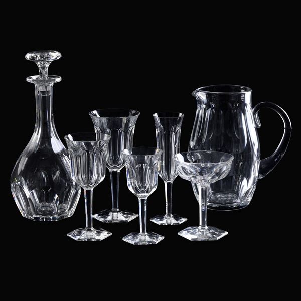 Servizio di calici “Malmaison” Francia, Manifattura Baccarat, seconda metà del XX secolo 