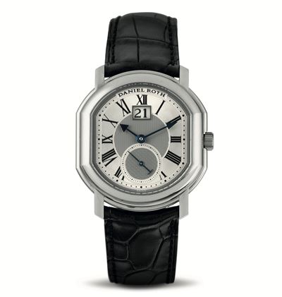 Datomax in Oro Bianco 18k con Grande Finestra del Datario Ad Ore 12, Piccoli Secondi, Quadrante G...