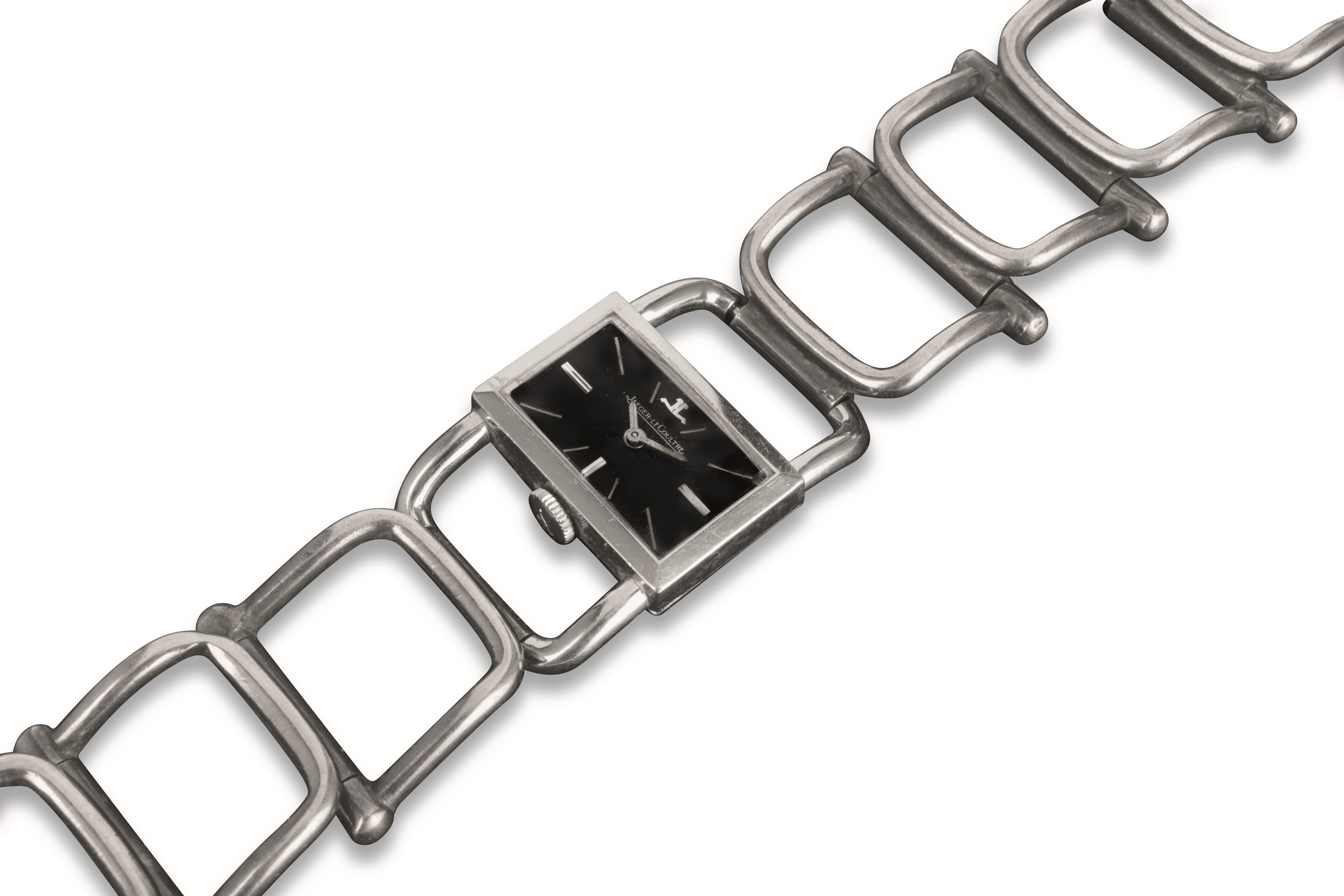 Jaeger-lecoultre - Inusuale "etrier" con Bracciale a "staffe" in Argento, Carica Manuale