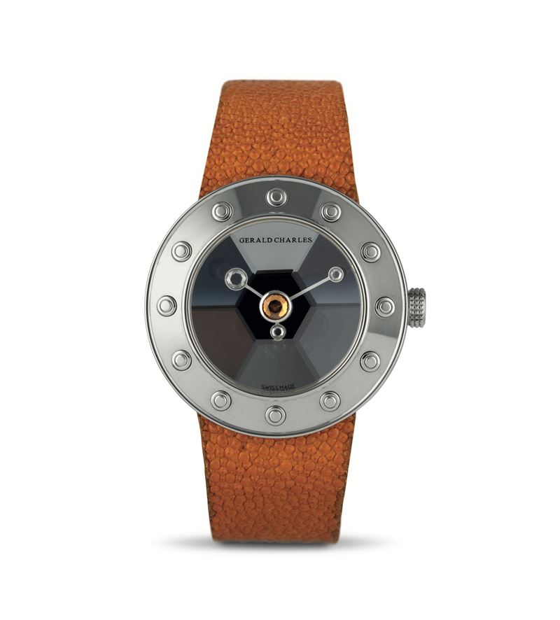 GERALD CHARLES : Star Lady GC6 in acciaio al quarzo con quadrante a specchio e cinturino originale  - Asta Orologi da Polso - Cambi Casa d'Aste