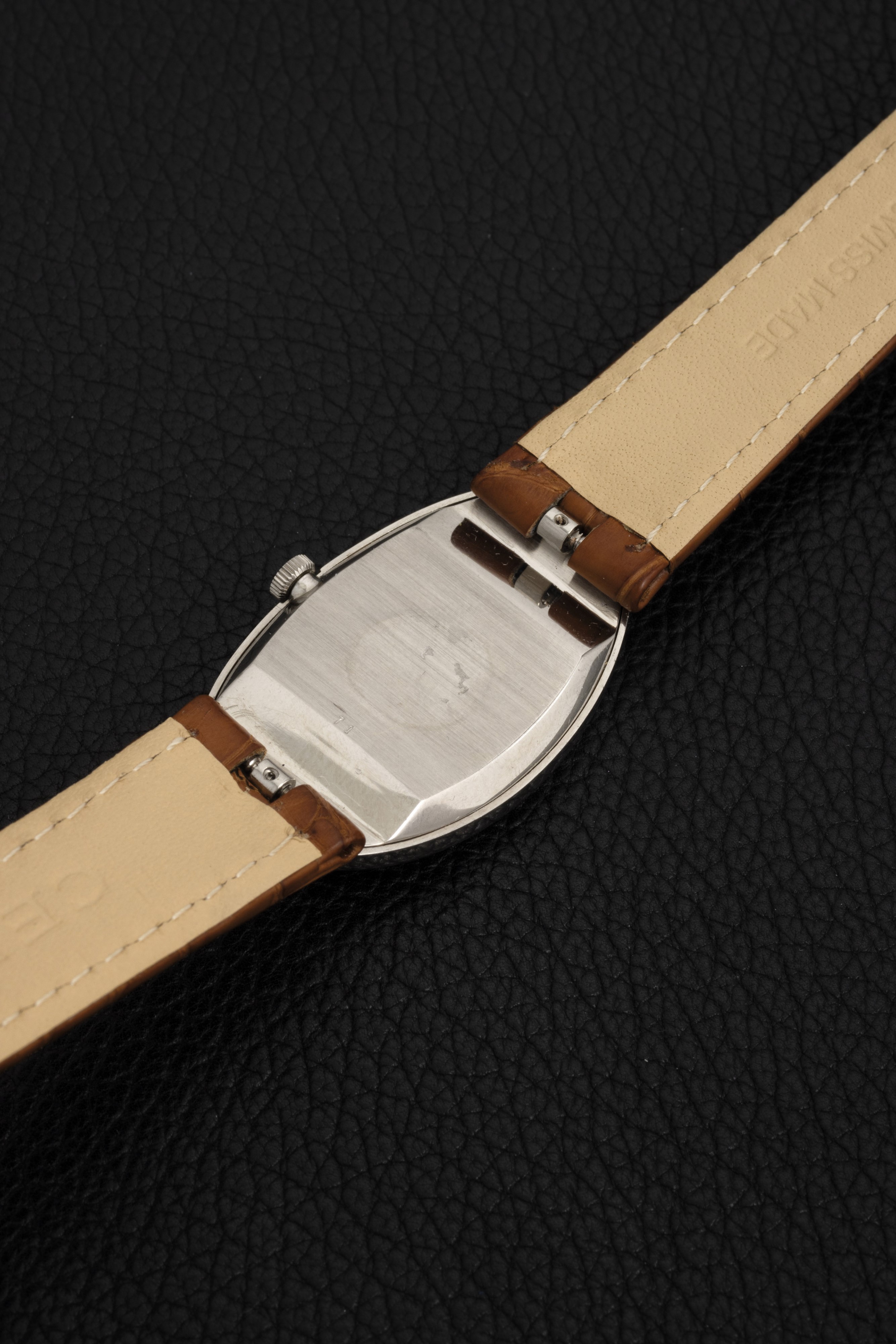 Movado - Ovale Allongèe in Oro Bianco 18k con Personalizzazione di "bvlgari" sul Quadrante
