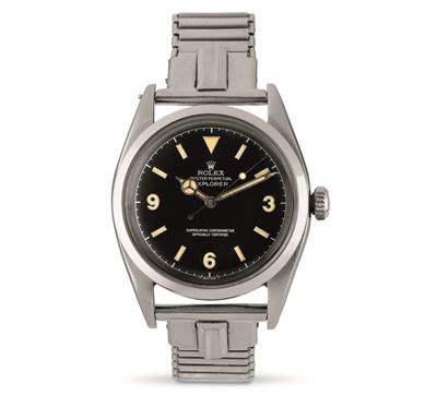 Ovettone Ref 6350 in Acciaio Quadrante Nero Explorer Secondi Centrali, Movimento Automatico