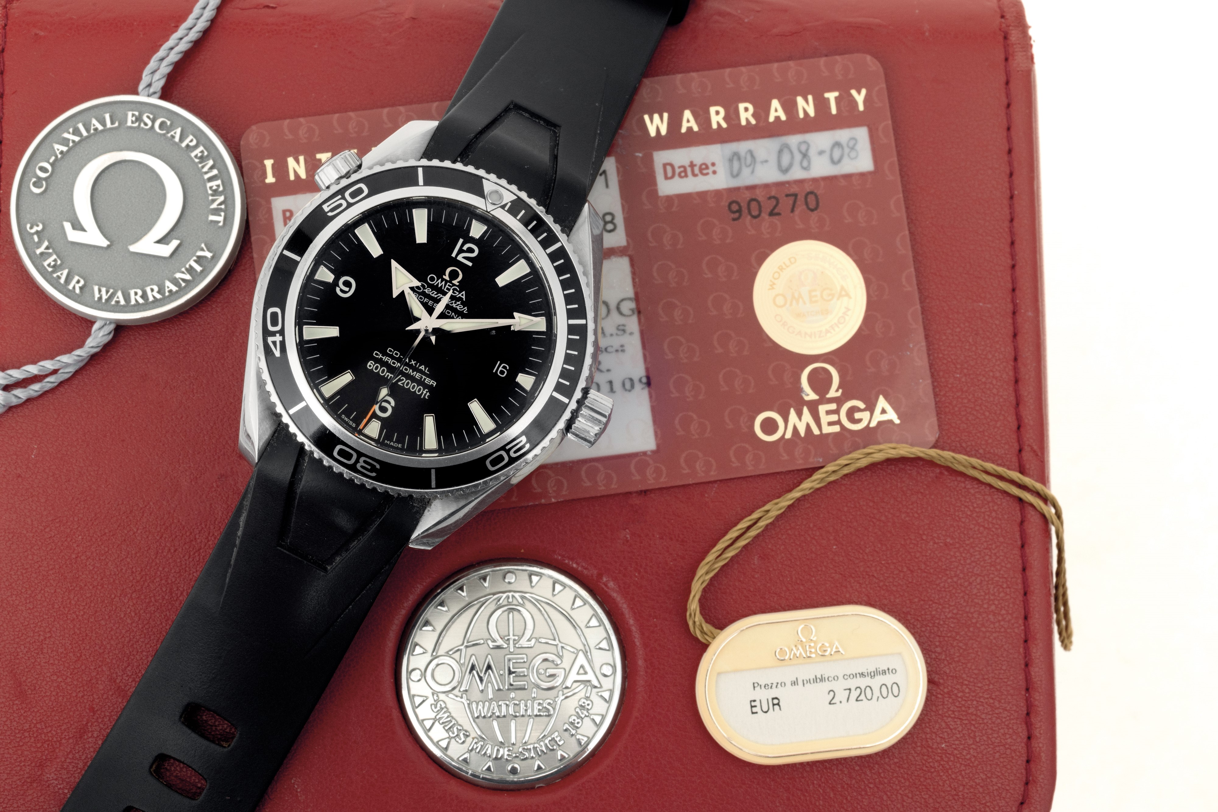 Omega - Seamaster Planet Ocean Ref 168.1651, Movimento Automatico Co-axial Cinturino in Gomma Com...