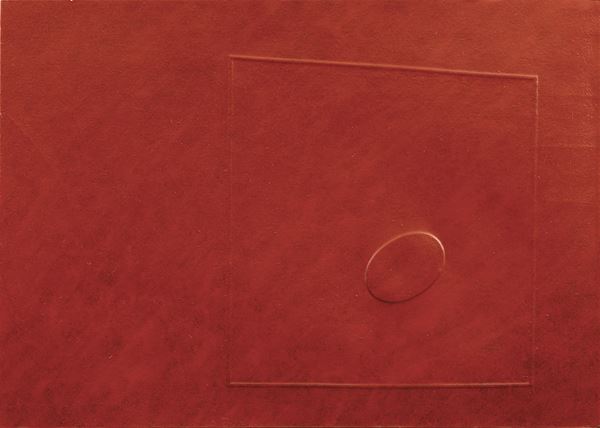 Turi Simeti - Un ovale rosso