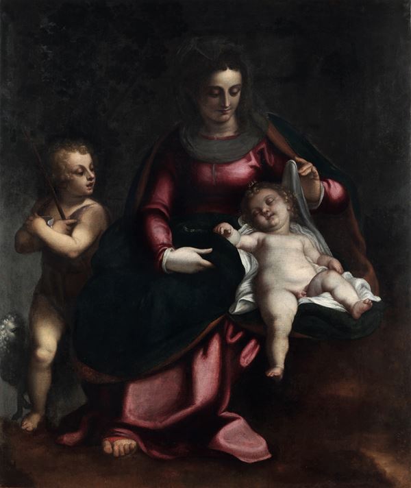 Luca Cambiaso - Madonna con Bambino e San Giovannino