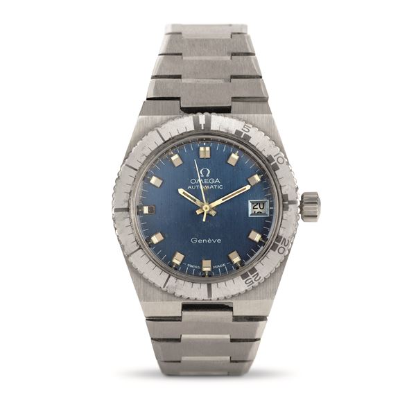 Omega - Geneve Diver ref 166.0124 automatic steel, blue soleil dial