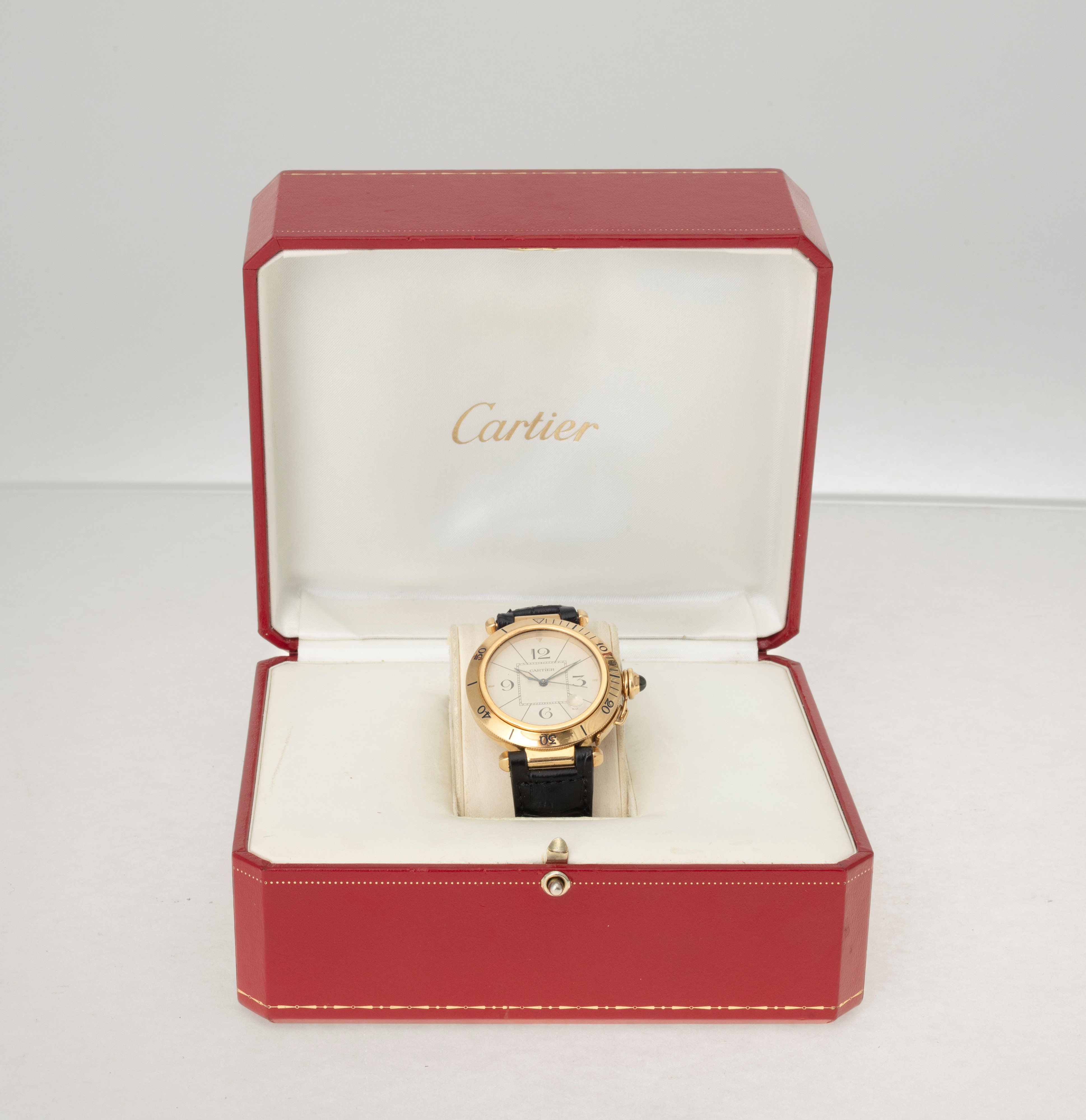 Cartier - Pasha Ref 1020 Grande Misura in Oro Giallo 18k, Carica Automatica con Datario, Completo...