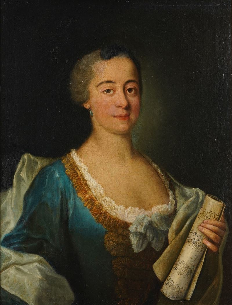 Scuola veneta del XVIII secolo Ritratto di gentildonna