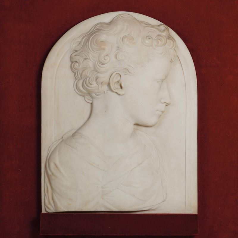 Profilo di giovinetto, da Donatello. XIX-XX secolo  - Auction Sculpture - Cambi Casa d'Aste