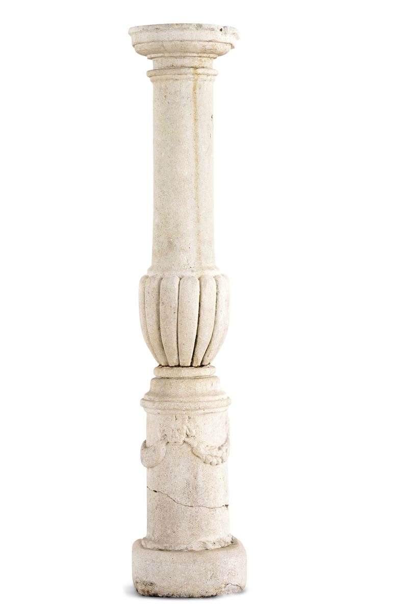 Colonna in pietra. XIX secolo  - Asta Antiquariato - Cambi Casa d'Aste
