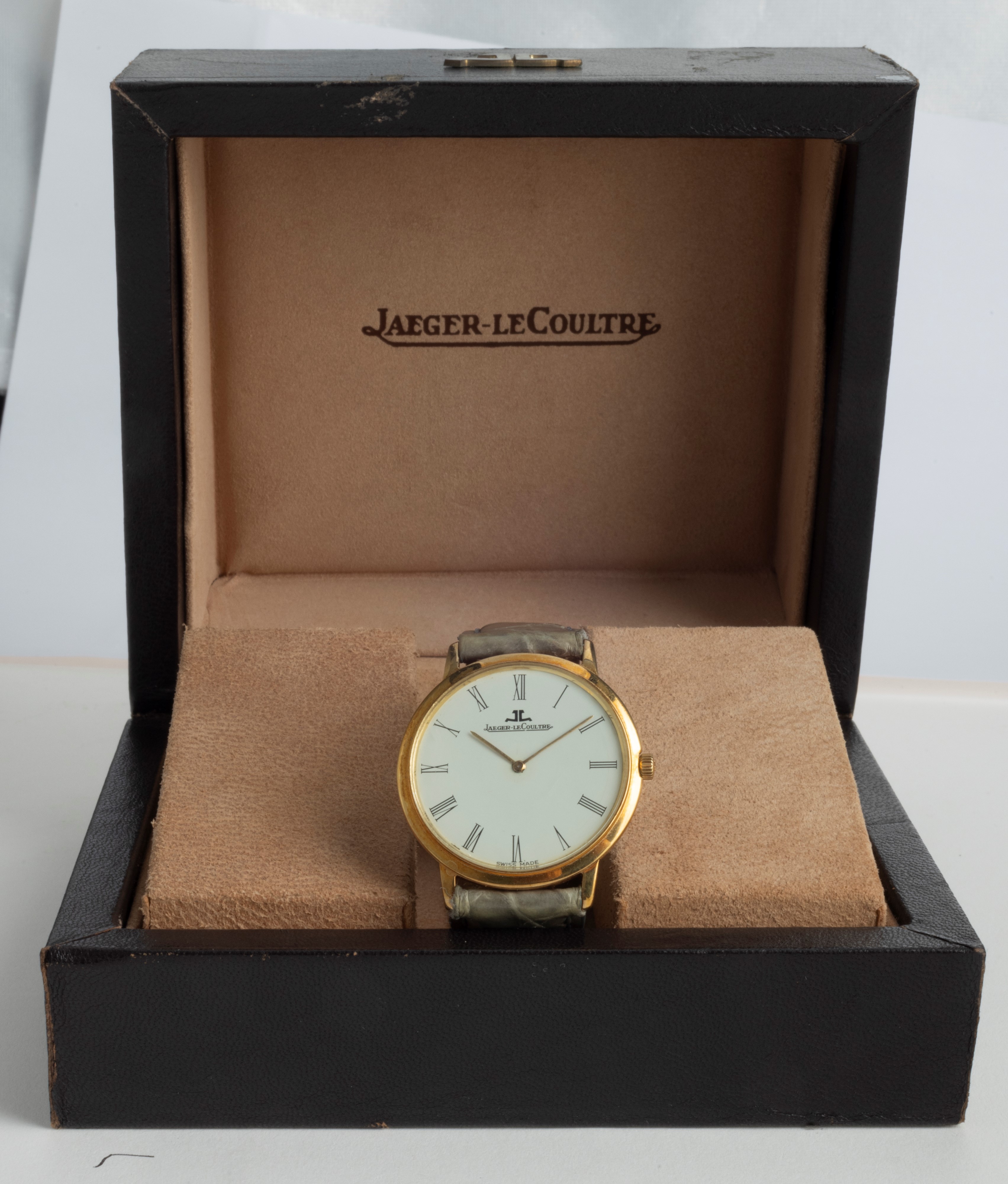 Jaeger-lecoultre - Classic Extrapiatto in Oro Giallo 18k, Quadrante Argentè con Numeri Romani Acc...