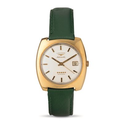 Admiral Tonneau in Oro Giallo 18k con Movimento Automatico e Finestra del Datario