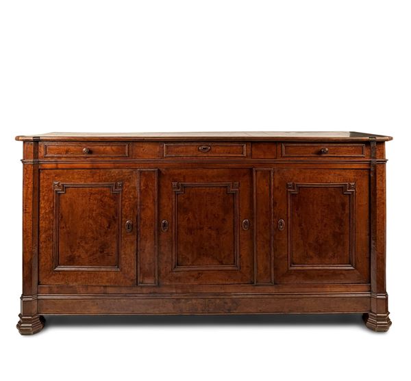 Credenza in legni di frutto, fine XIX/inizi XX secolo