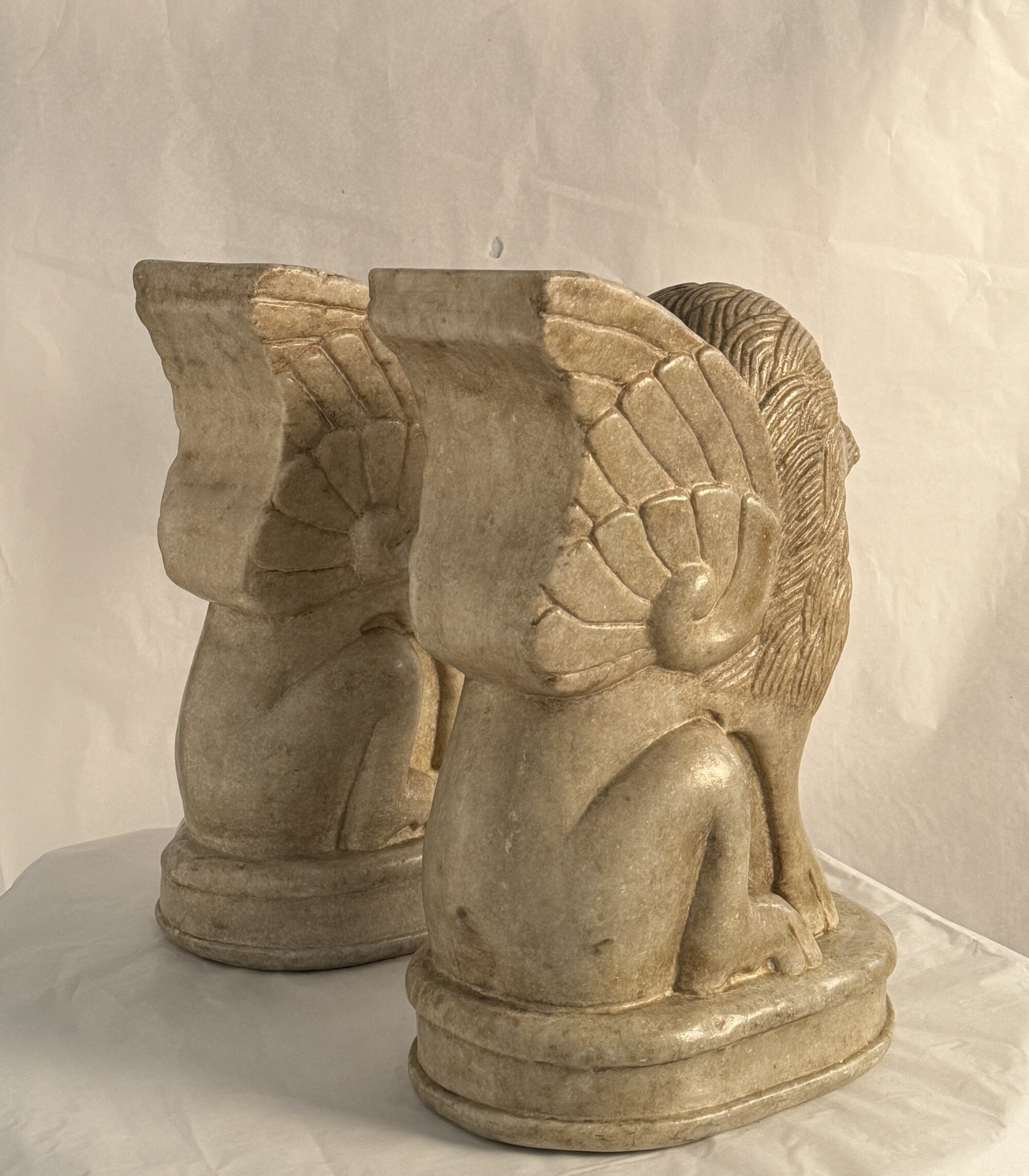 Coppia di Sculture in Marmo, XX Secolo